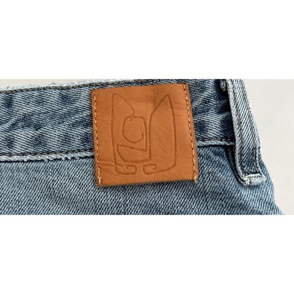 COLOVOS Jeans Size 28 Med Wash Leather Patch - Picture 9 of 10
